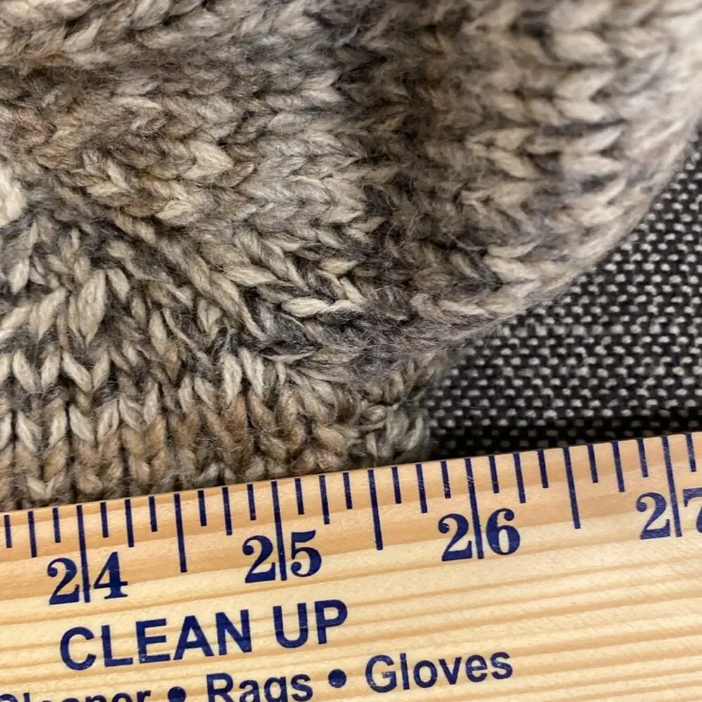 Leif Nelson Beige Tweed Knit Pullover Heavyweight Sweater Mens SZ XLFisherman